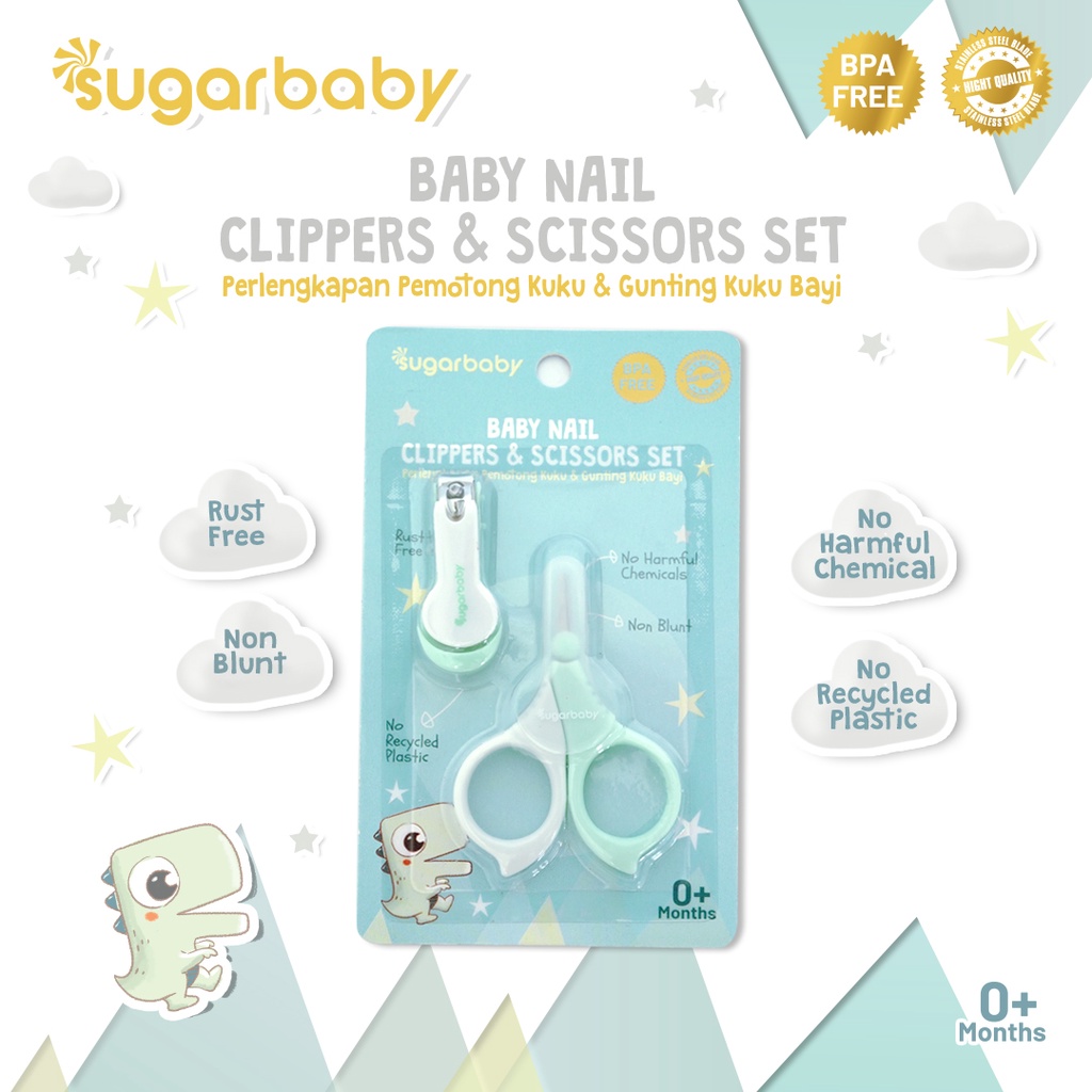 Sugar Baby 2 in1 Baby Nail Clippers & Scissors Set 
