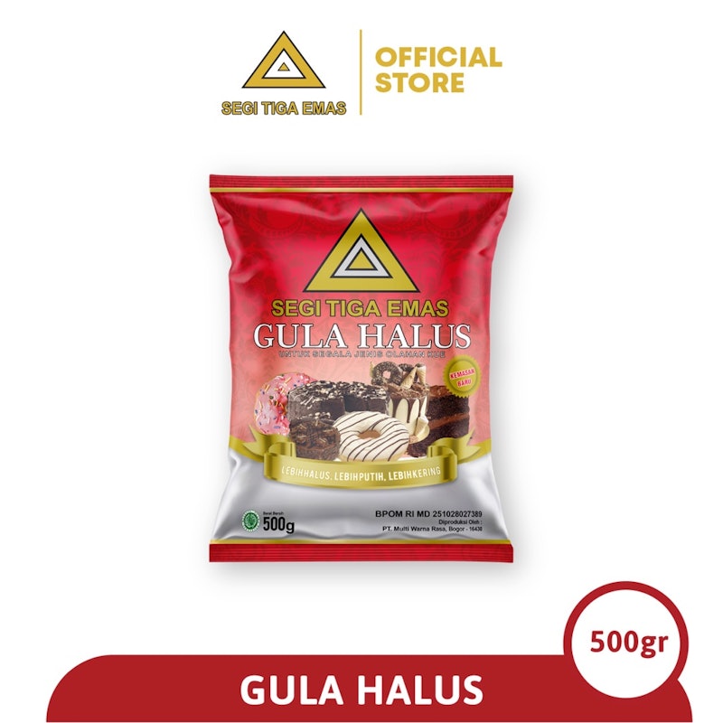 Cap Segi Tiga Emas Gula Halus 2