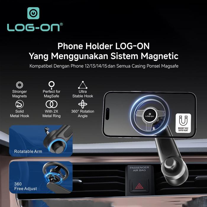  Log On Magsafe Car Holder (Air Vent) LO-CRH65