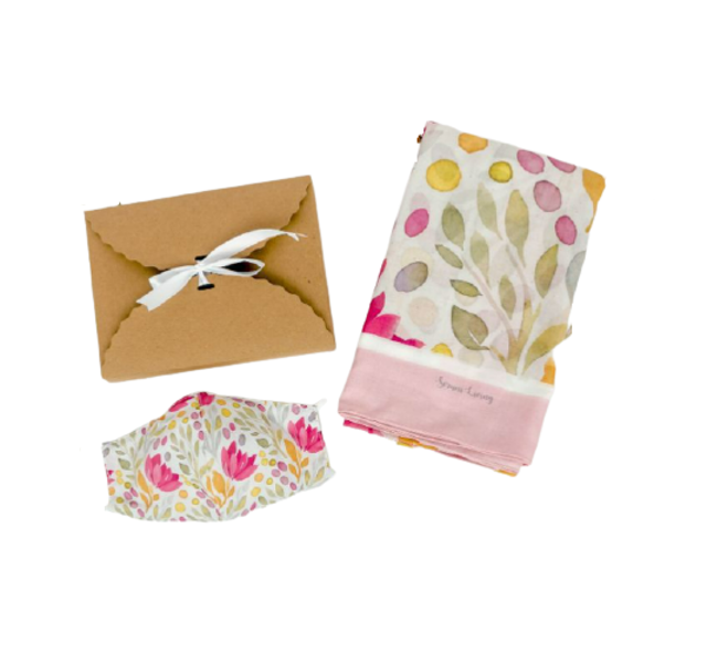 Seruni Living Hampers Square Premium Voal Scarf dan Masker