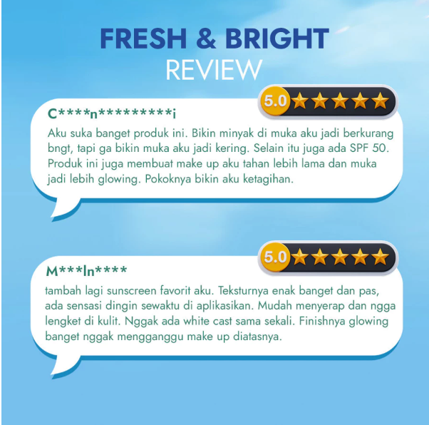 KAO Indonesia Biore UV Fresh & Bright Oil Control SPF 50 PA+++