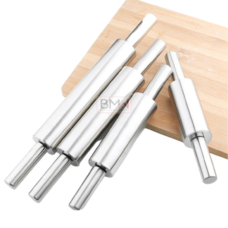 BMW Kitchen Ware Rolling Pin Penggilas Adonan Kue Pemipih Stainless Steel 1