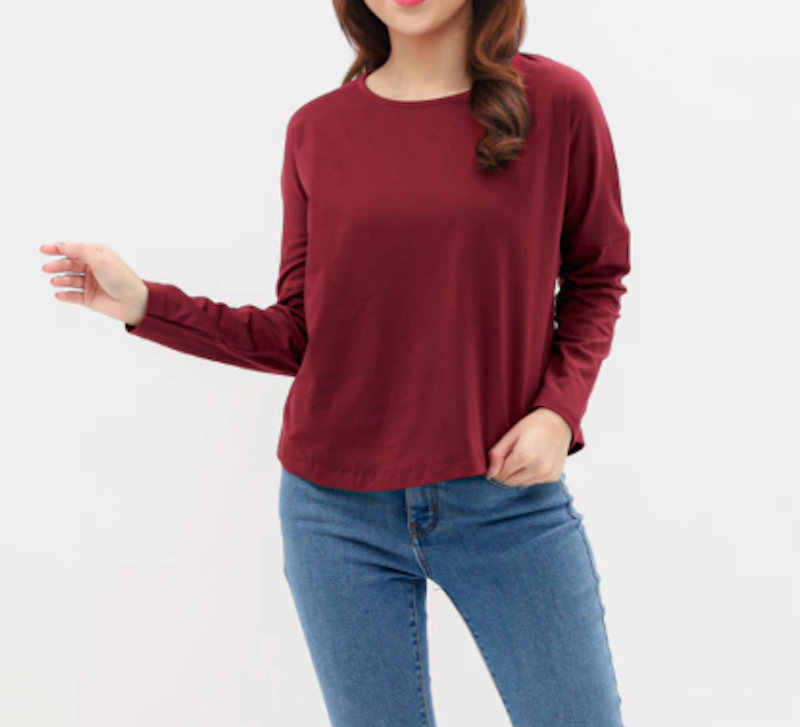 Zalmore Luma Cotton Longsleeve Loose Tee 4