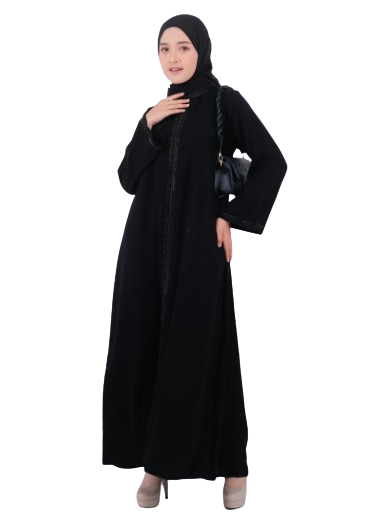Salaf Boutique Abaya Ziper Black