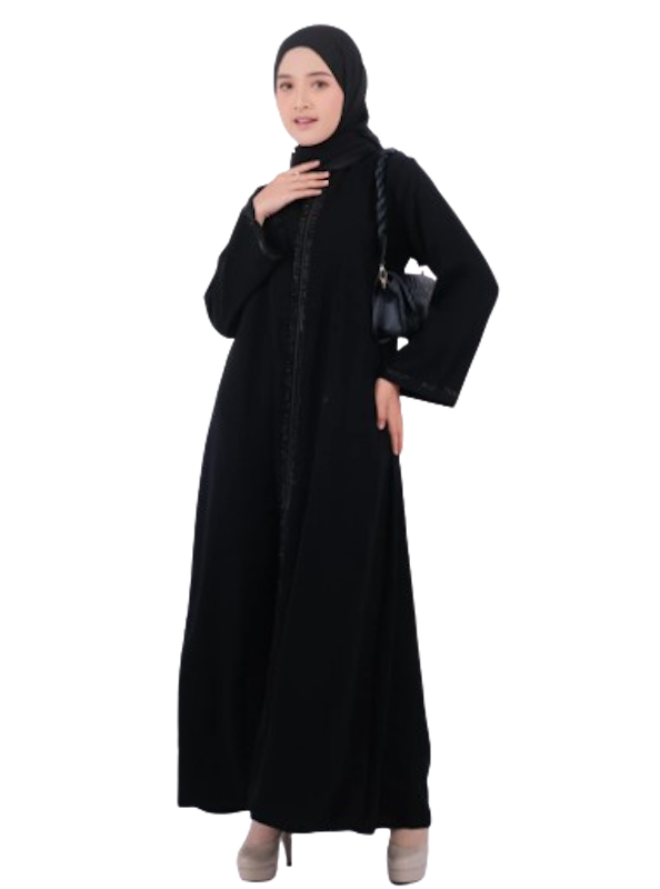 Salaf Boutique Abaya Ziper Black 1
