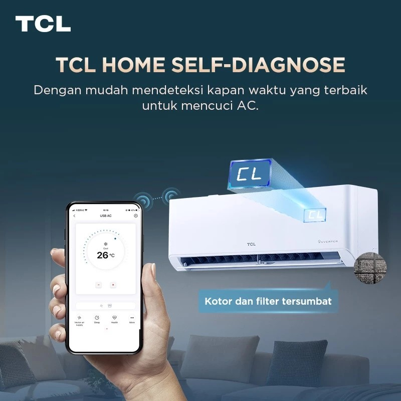 TCL Air Conditioner (Zhongshan) TCL AC AI Inverter  TAC-09CSD/TPHI2 Pro