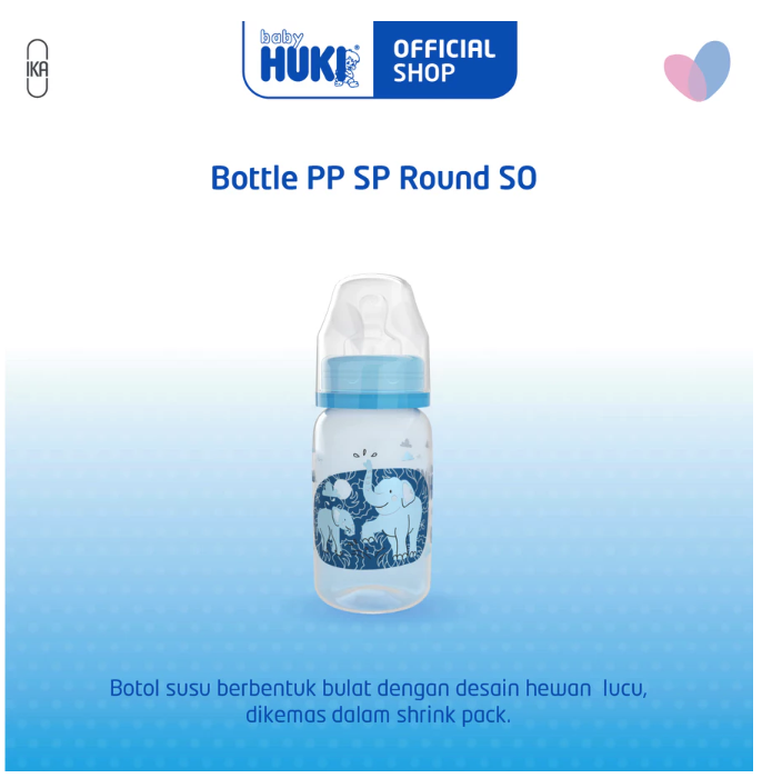 Ikapharmindo Putramas Baby Huki Bottle PP SP Round SO