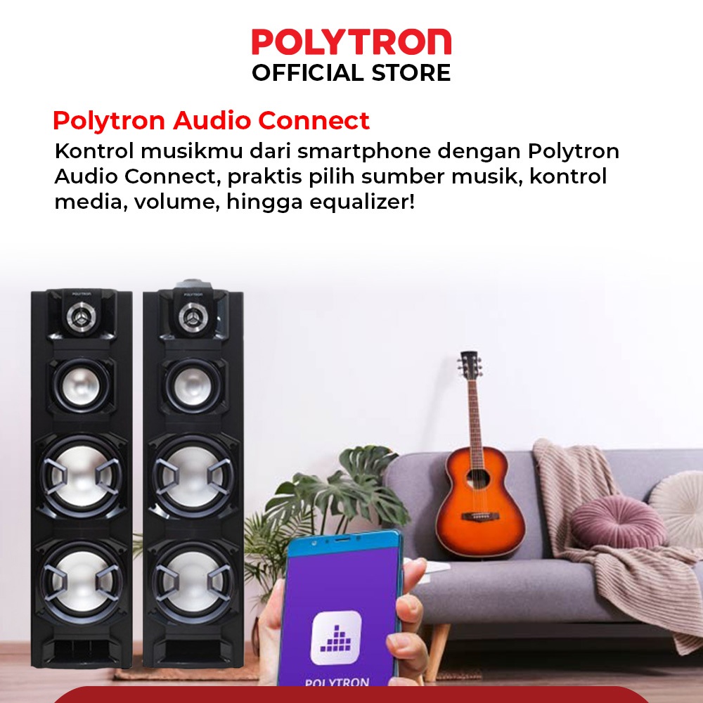 POLYTRON Polytron Bluetooth Speaker Aktif Karaoke 8 Inch PAS 8EF22