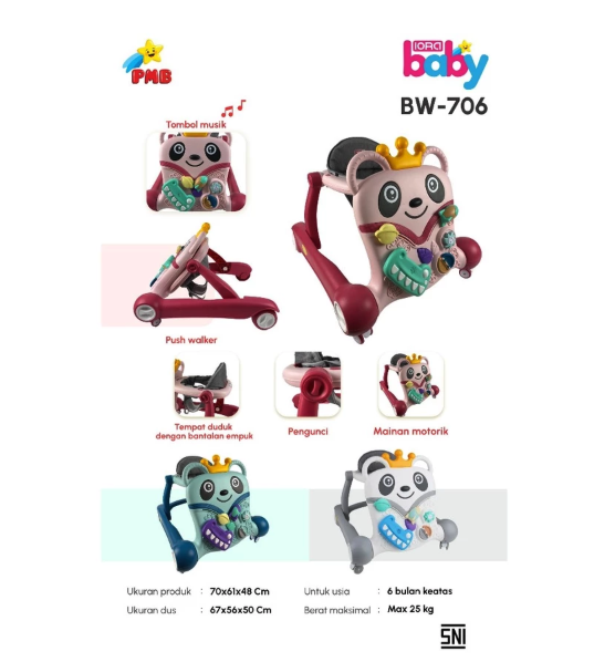  Iora Baby 2in1 Baby Walker BW-706