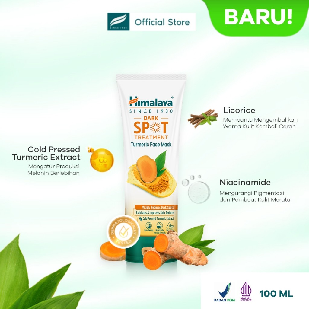 Himalaya Wellness Indonesia Himalaya Dark Spot Treatment Turmeric Face Mask 