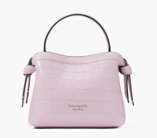 Knott Croc-Embossed Mini Crossbody Tote