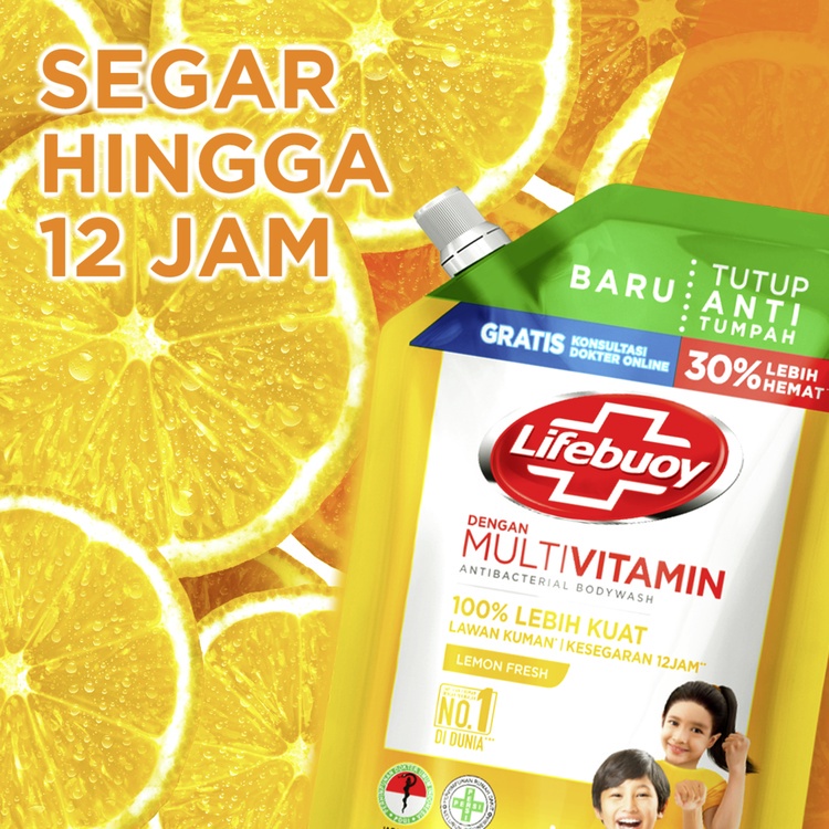 Lifebuoy Sabun Cair Pouch Anti Bakteri Lemon Fresh