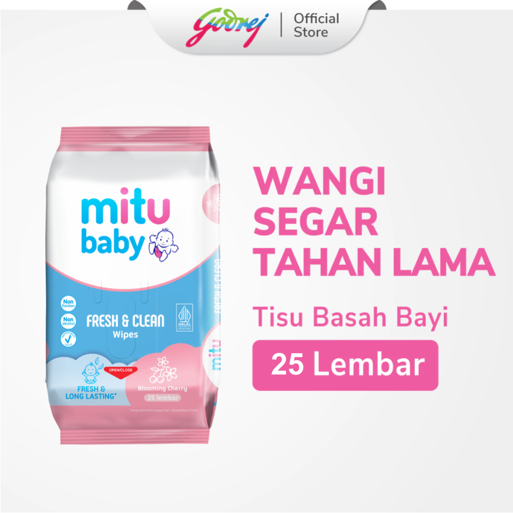 Godrej  Mitu Baby Fresh & Clean Wipes Blooming Cherry