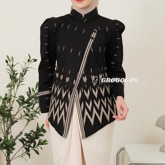  GROGOLAN Kirana Blouse Batik Wanita Janggan Modern
