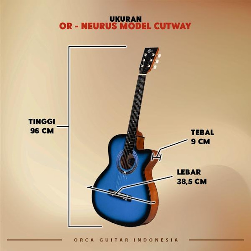 ORCA Or-Neurus Gitar Akustik Pemula 4