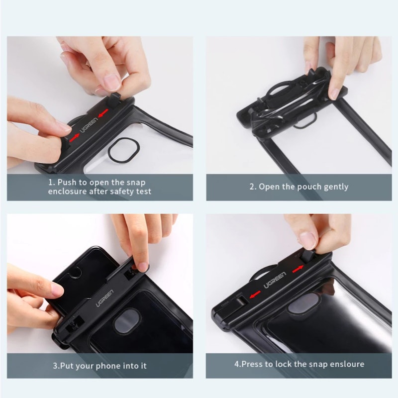 Ugreen Waterproof Case Universal Clear Pouch 4