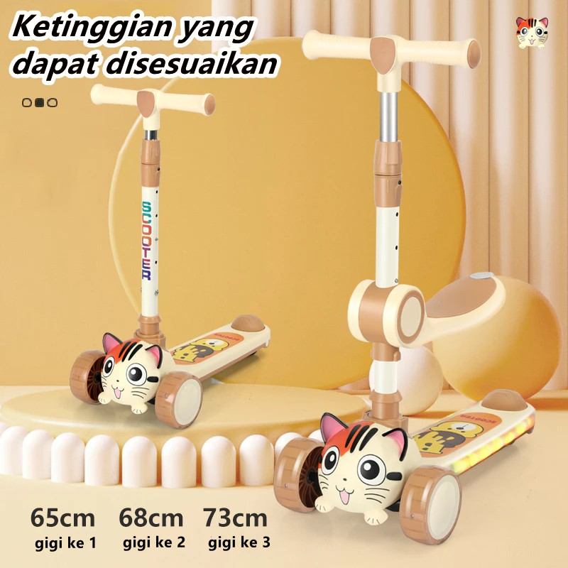 Helik Helik Skuter Anak Roda 3
