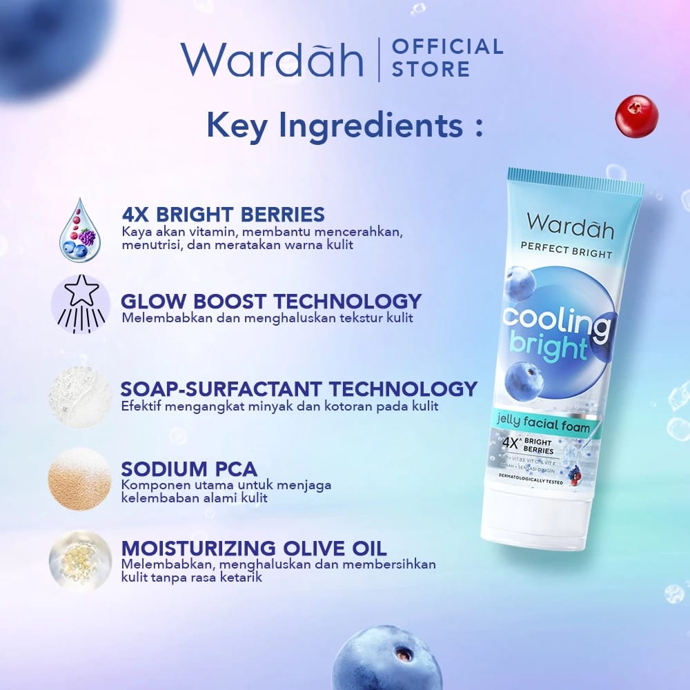 Paragon Technology and Innovation Wardah Perfect Bright Cooling Bright Jelly Facial Foam