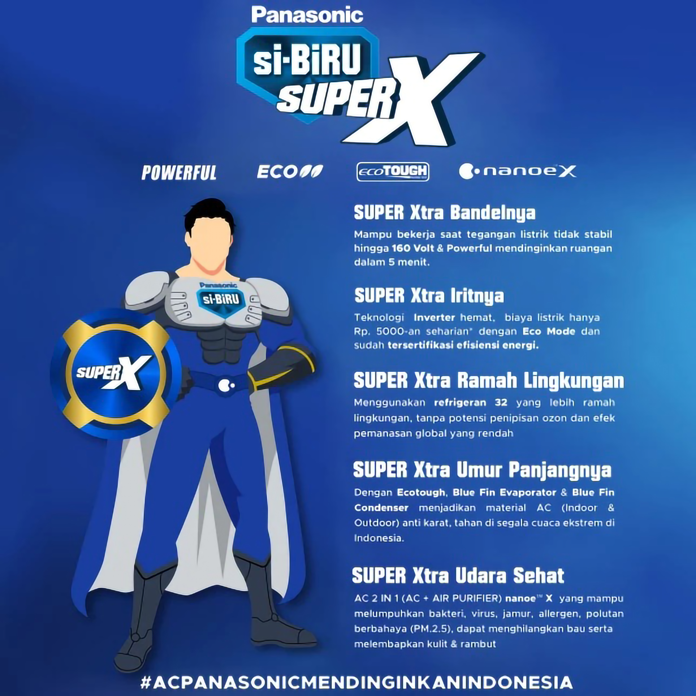 Panasonic Gobel Indonesia Panasonic AC Inverter 1 PK CSYU9BKJ