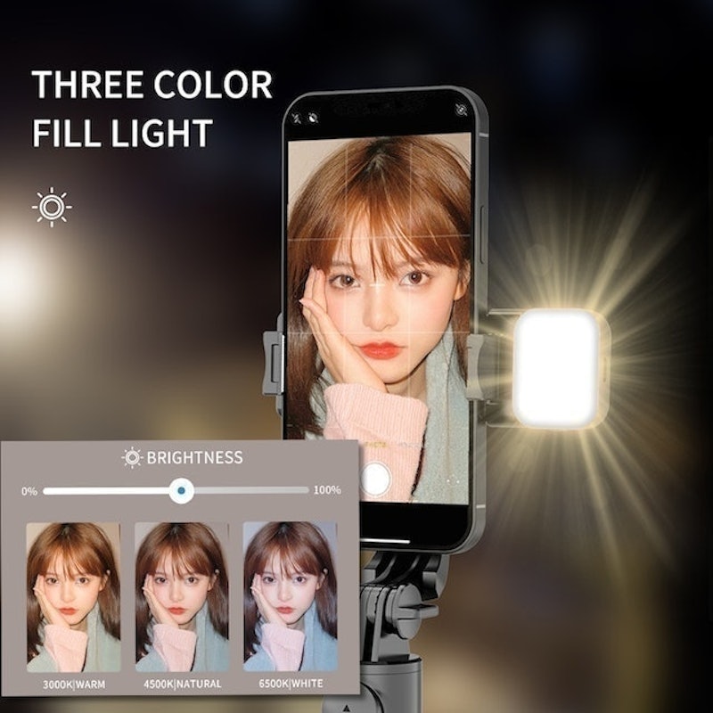 Q10S Tongsis Bluetooth with Fill Light Tripod 5