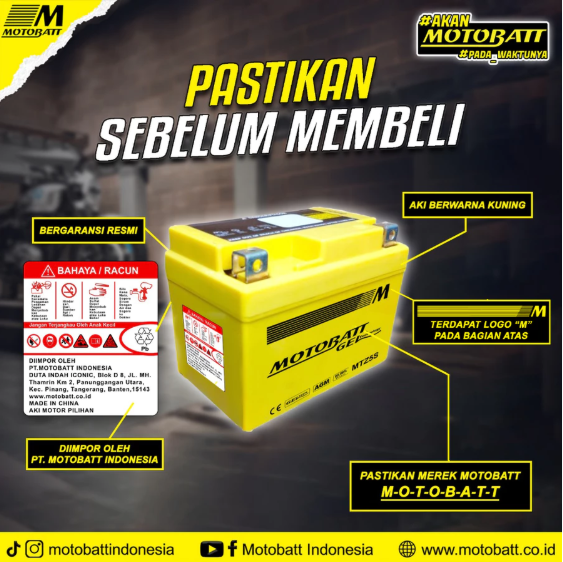 Motobatt Indonesia Motobatt Aki Gel MTZ6S
