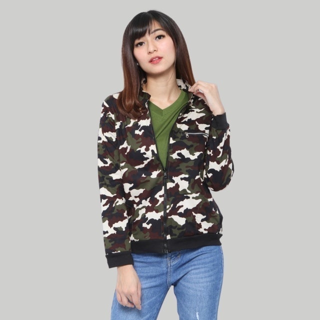 Monellina Jaket Bomber Army Wanita 0971