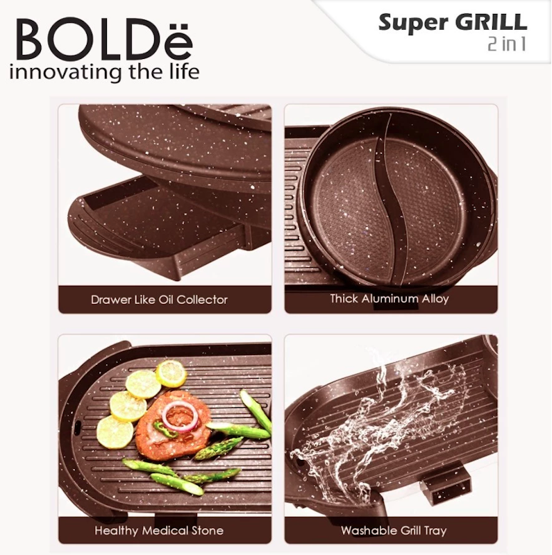 BOLDe Super Electric Grill 2in1 4