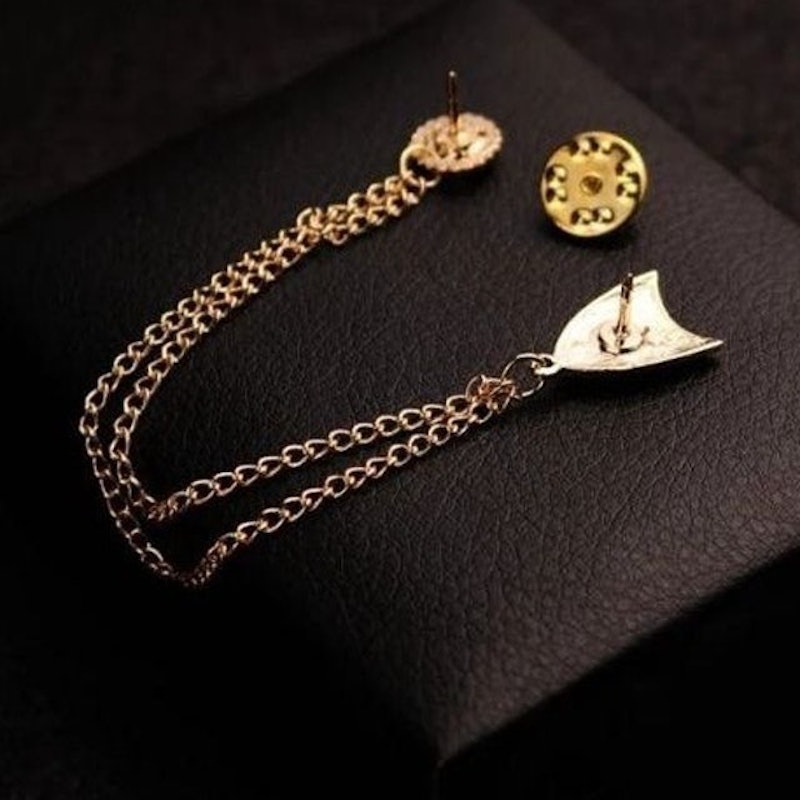 Collar Bar Lapel Pin Bros Jas - Topeng Rantai 4