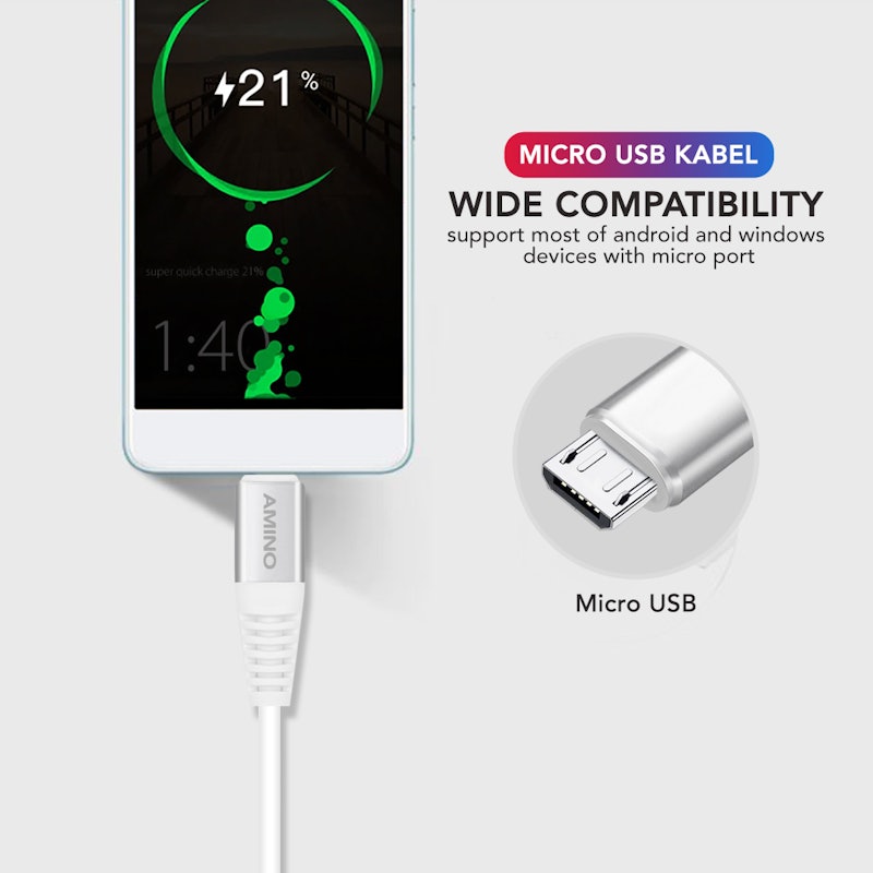 AMINO 4A Micro USB Fast Charging Cable QC 3.0 5