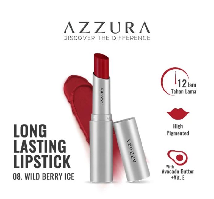 Lion Wings AZZURA Longlasting Lipstick 08 Wild Berry Ice
