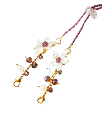 Nadeldza Strap Masker Hijab 2-in-1 - Aesthetic LiLy Gold Glam Series