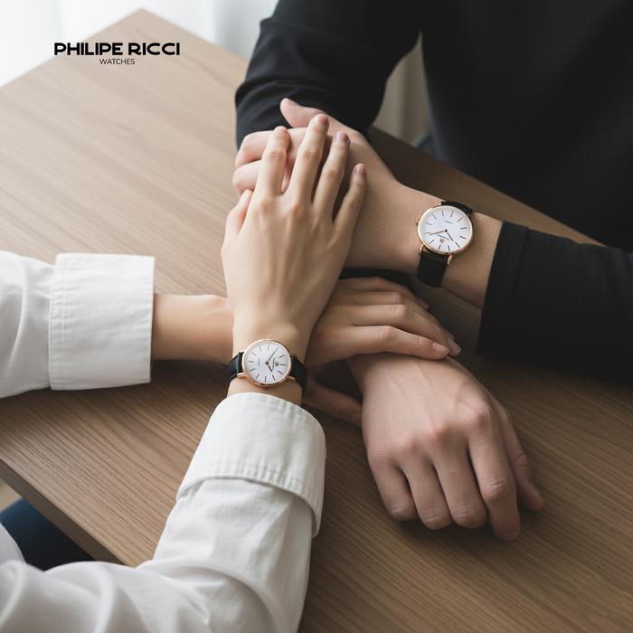 Jaya Sakti Group PhiLipe Ricci Jam Tangan Couple Kulit Analog Couple 4238C