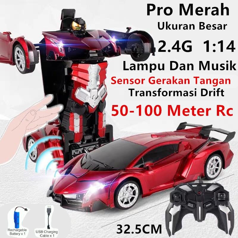  Nodia Toys 2.4G Pro Mobil Remote Control Deformasi Skala 1:14 