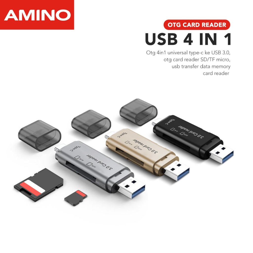  AMINO Card Reader 4 in 1 USB 3.0 Type C