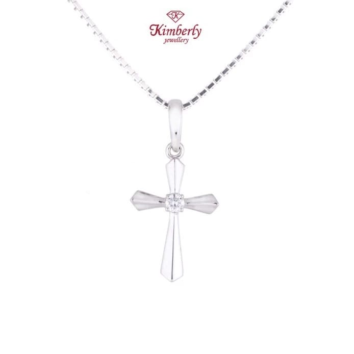  Kimberly Jewellery Liontin Salib Berlian + Kalung Emas KPD585897