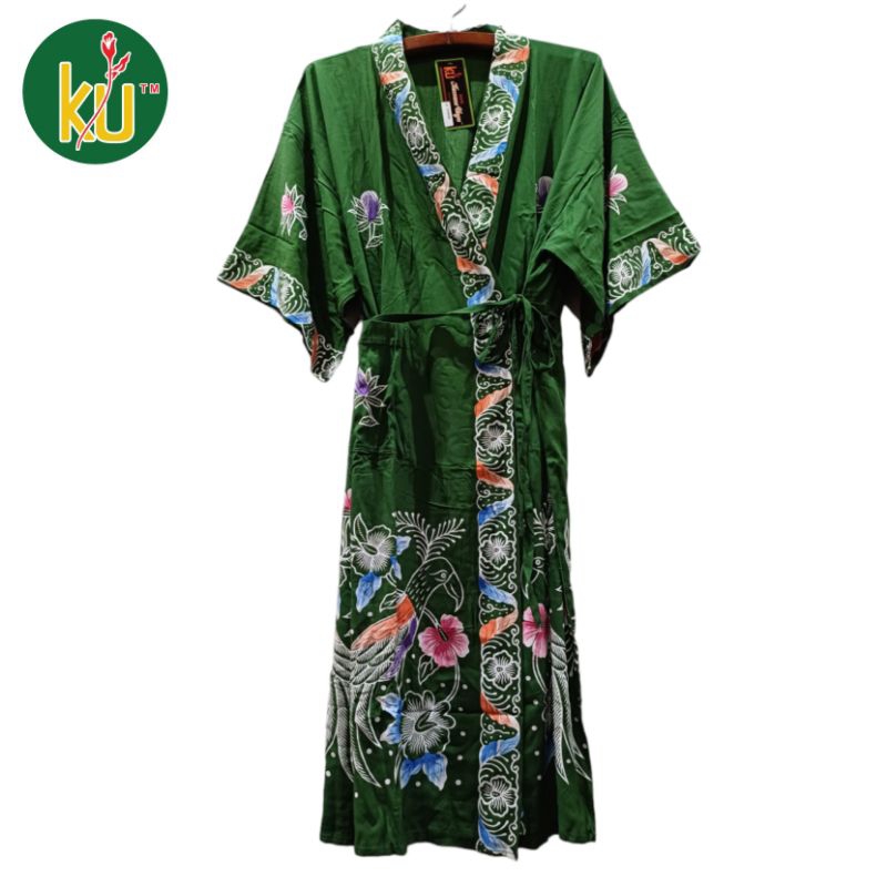 Batik Kencana Ungu Kencana Ungu Longdress Kimono Label Hitam