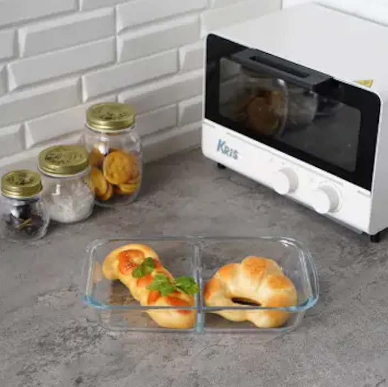 BAKING TRAY RECT W/ DIVIDER 1.5LTR 3