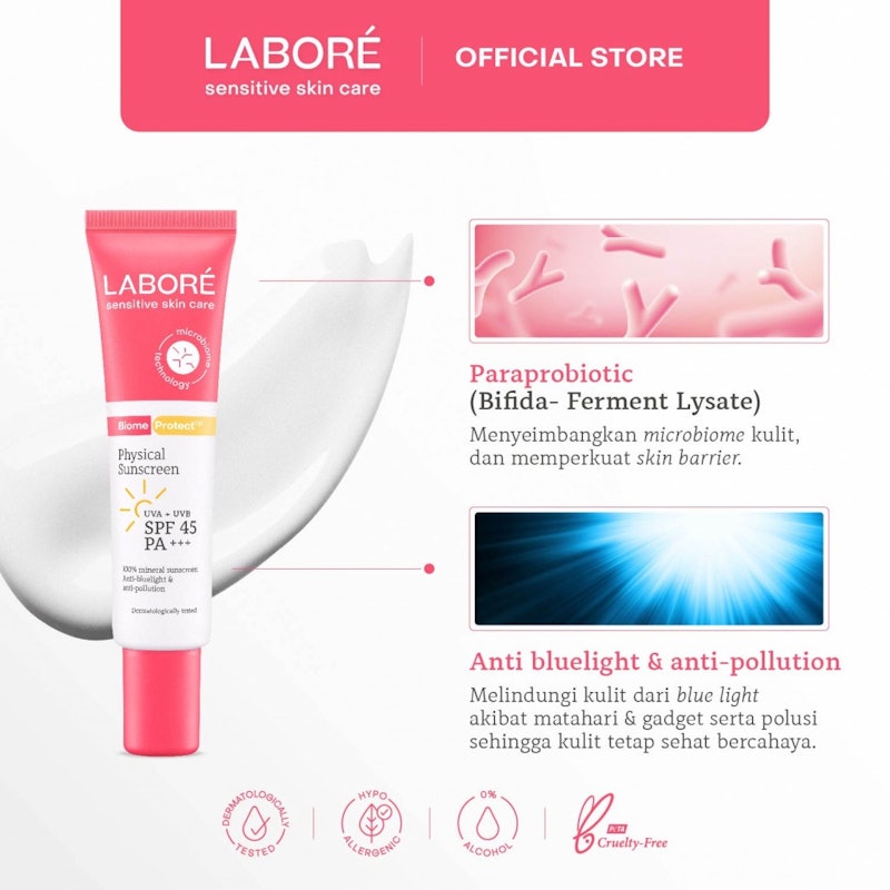 Paragon Technology and Innovation LABORÉ BiomeProtect™ Physical Sunscreen SPF 50+ PA ++++