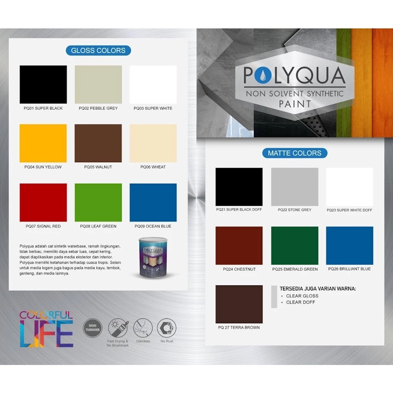 POLYQUA Non Solvent Synthetic Paint 3