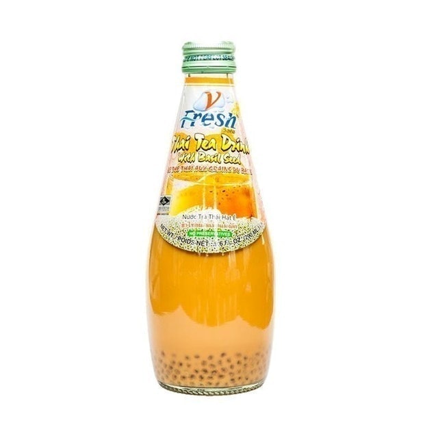 Thai Tea Drink with Basil Seed