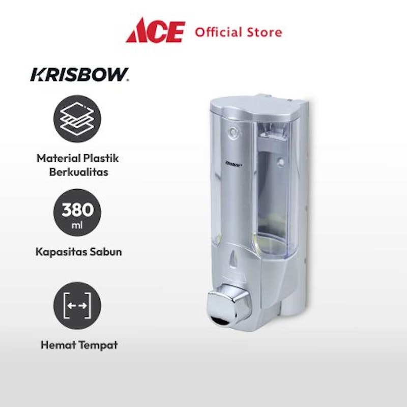 KRISBOW Silver Liquid Soap Container 4