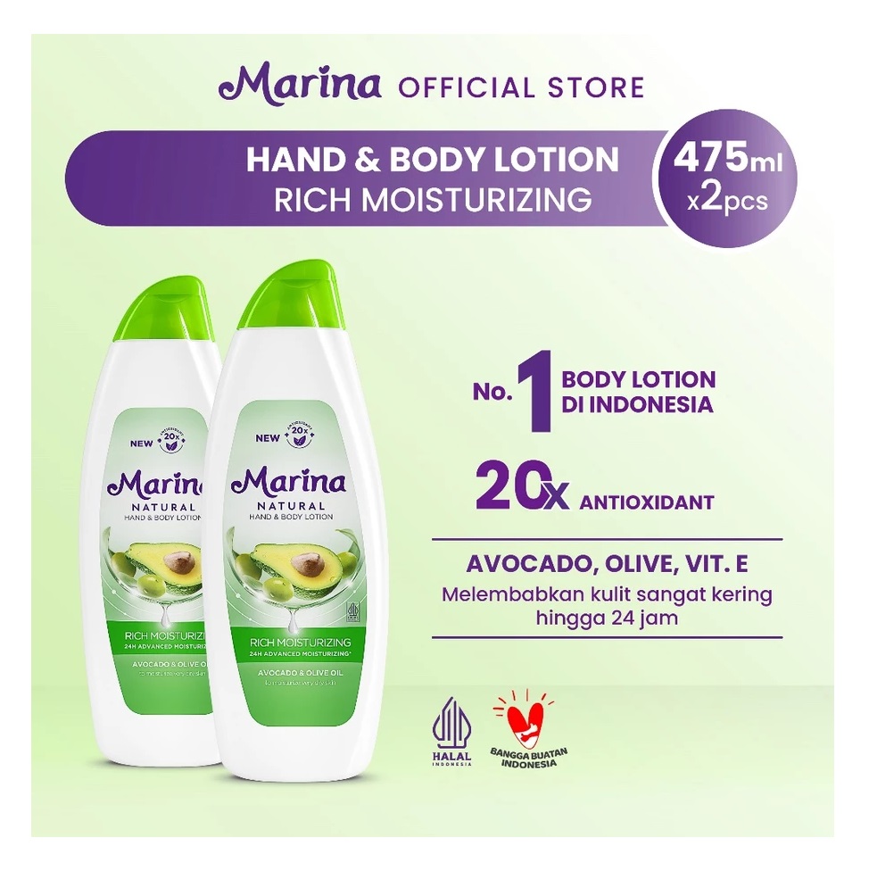 Tempo Scan Pacific Marina Natural Hand & Body Lotion Rich Moisturizing