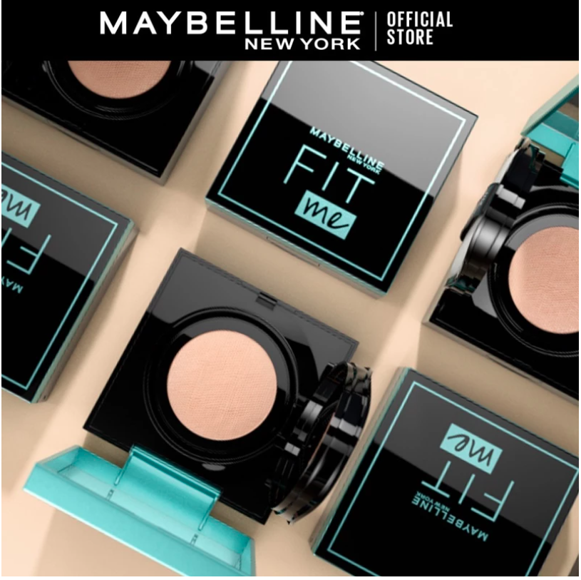 Loreal Indonesia Maybelline New York  Fit Me Matte+Poreless Oil Control Cushion 120 Classic Ivory