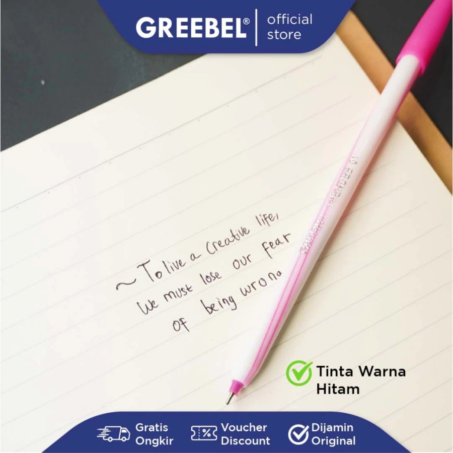 Suryamas Cipta Sentosa GREEBEL Pulpen Trendee 01 0.5 Hitam