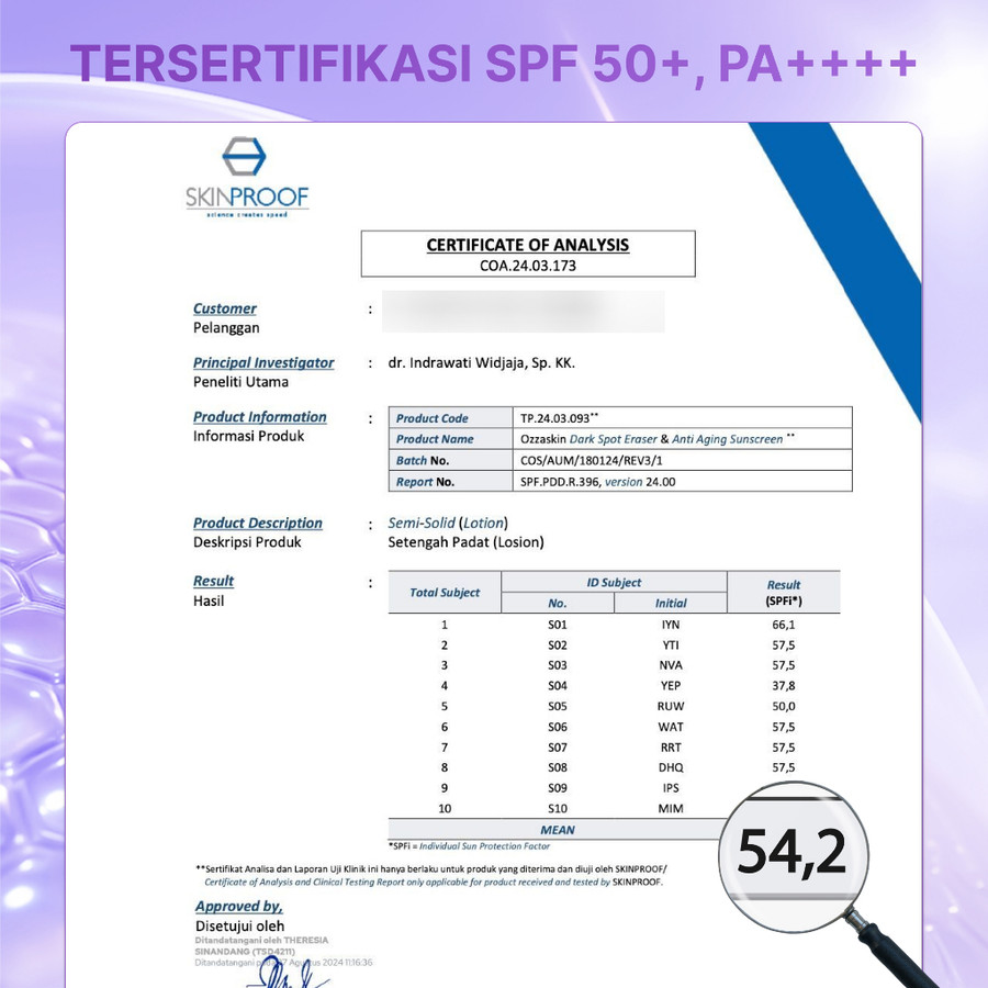 Ozzaskin Cantik Muda Alami Ozzaskin Dark Spot & Anti Aging Sunscreen SPF 50 PA++++