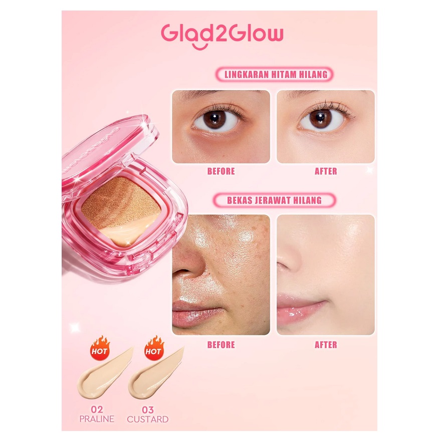 Shanghai Ayara Cosmetics Glad2Glow Perfect Cover Cushion (02 Praline)