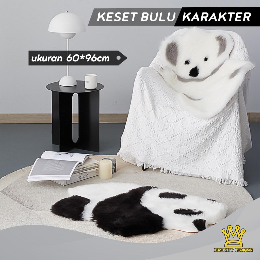 Bright Crown Kawaii Karpet Bulu Rumah Karakter