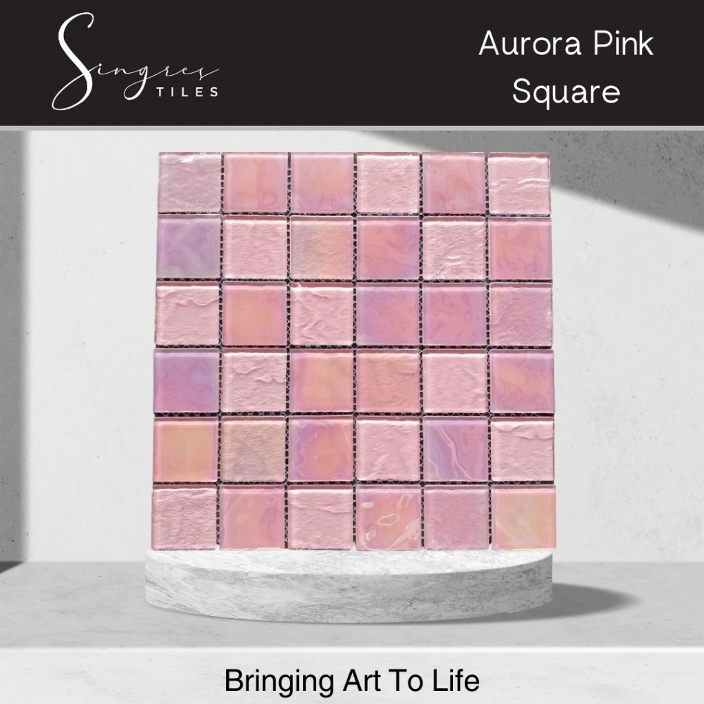Singres Tiles Aurora Pink Mosaic