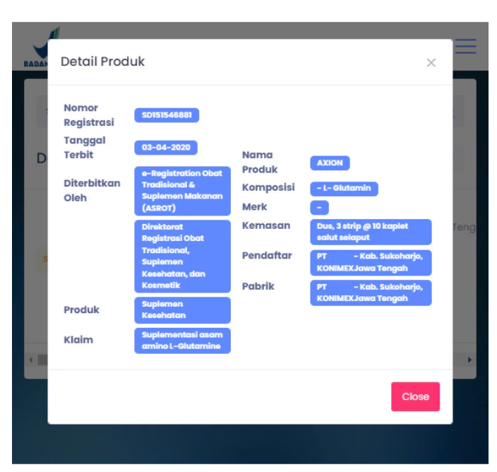 Konimex Axion L-Glutamine Kaplet