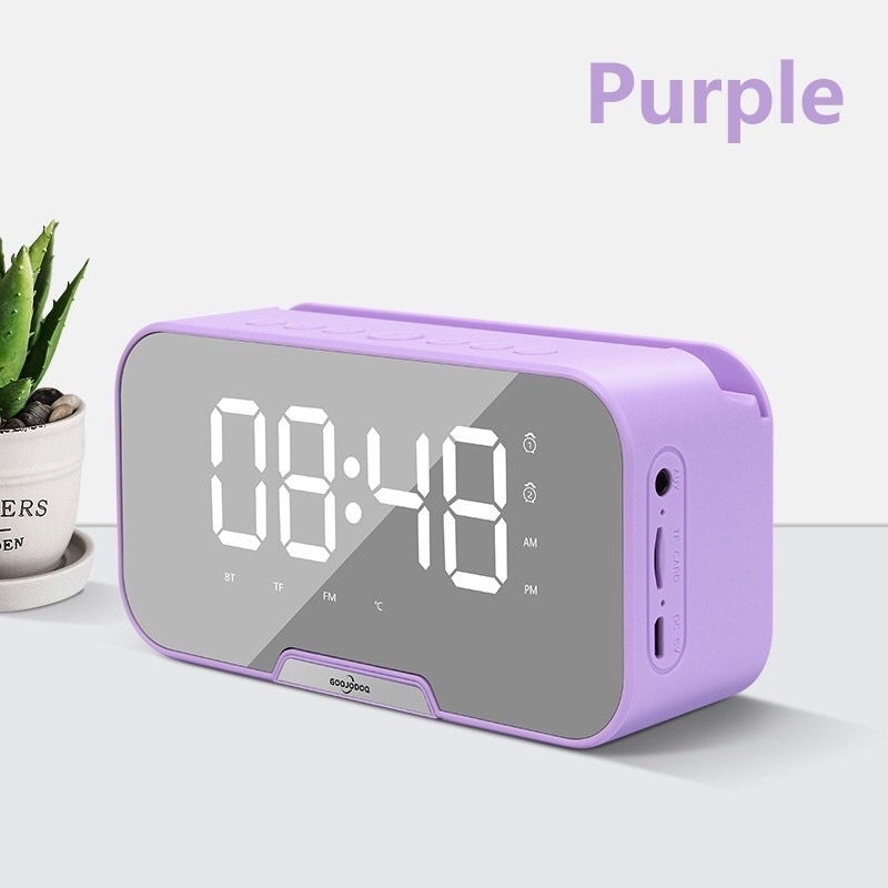GOOJODOQ LED Display Alarm Clock Smart Speaker 2